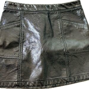 Black Leather Mini Skirt